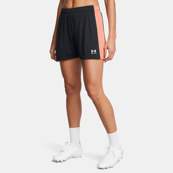 Under Armour Challenger Knit Shorts Black Flare Orange White