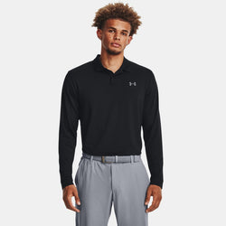 Under Armour Matchplay Long Sleeve Polo Black Pitch Gray