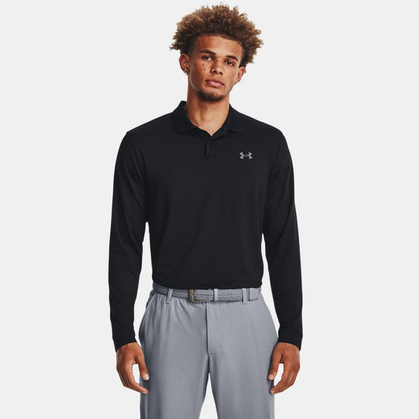 Under Armour Matchplay Long Sleeve Polo Black Pitch Gray