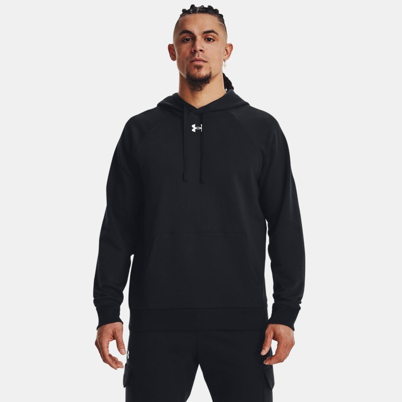 Under Armour Rival Fleece Hoodie Black White