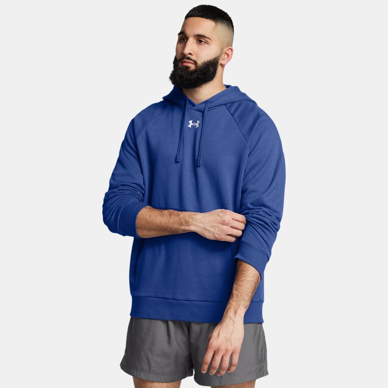 Under Armour Rival Fleece Hoodie Tech Blue White