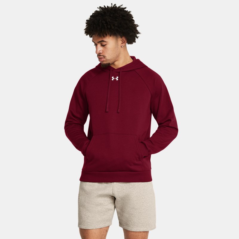 Under Armour Rival Fleece Hoodie Cardinal White