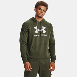 Under Armour Rival Fleece Logo Hoodie Marine OD Green White