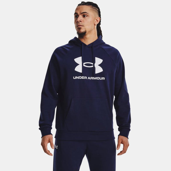 Under Armour Rival Fleece Logo Hoodie Midnight Navy White