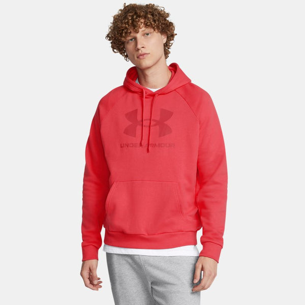 Under Armour Rival Fleece Logo Hoodie Racer Red Inferno Red