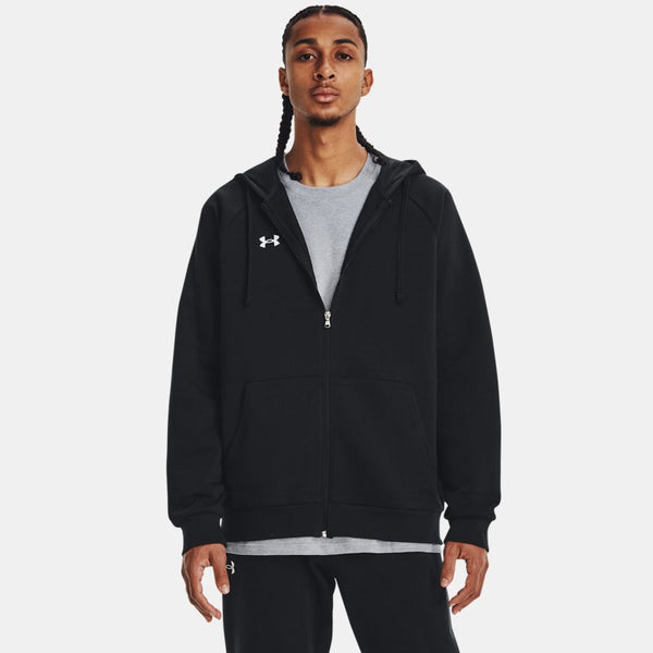 Under Armour Rival Fleece Full-Zip Hoodie Black White