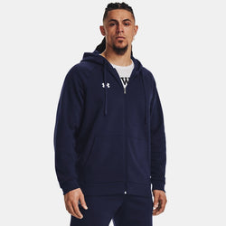 Under Armour Rival Fleece Full-Zip Hoodie Midnight Navy White