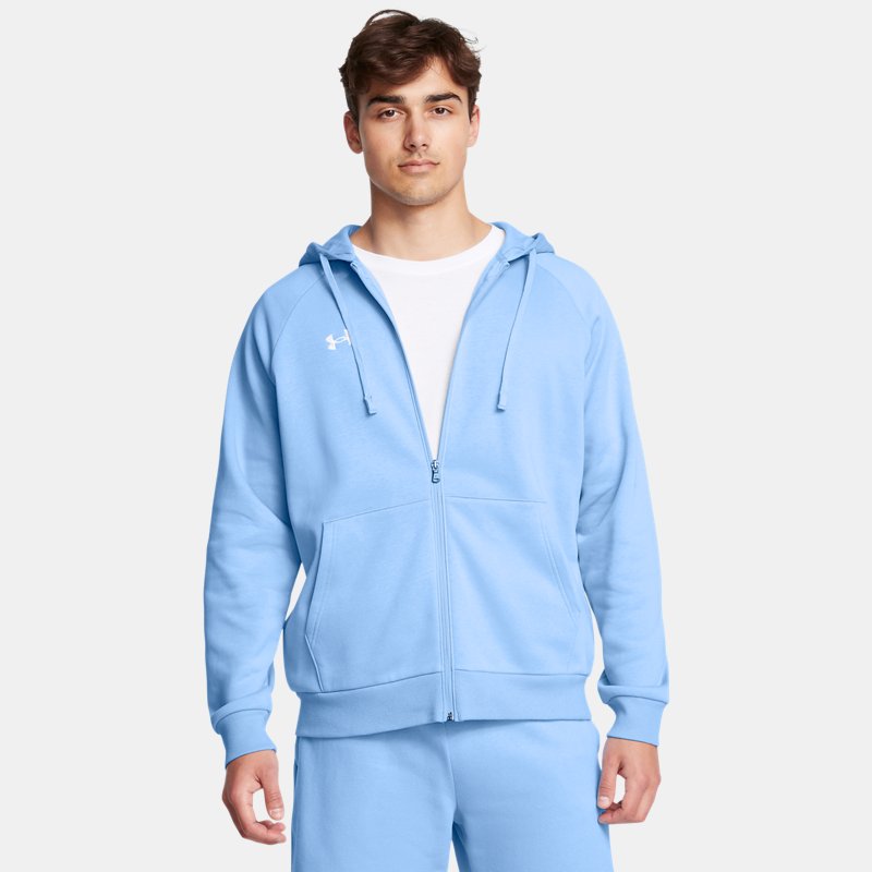 Under Armour Rival Fleece Full-Zip Hoodie Horizon Blue White