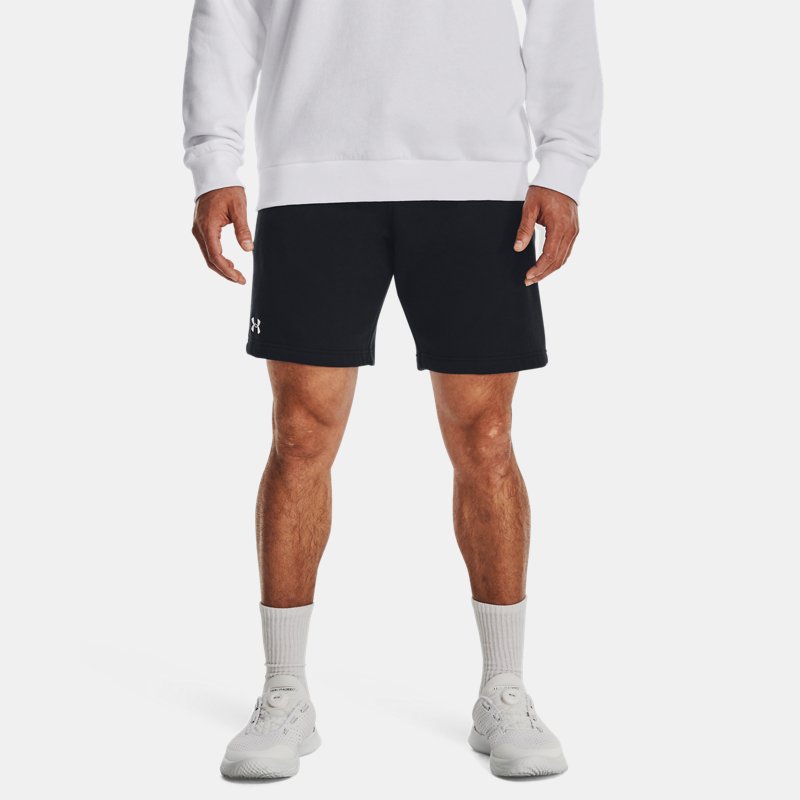 Under Armour Rival Fleece Shorts Black White