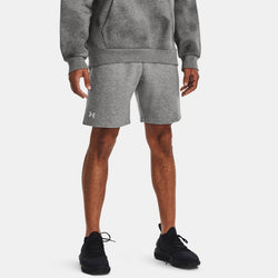 Under Armour Rival Fleece Shorts Castlerock Light Heather White