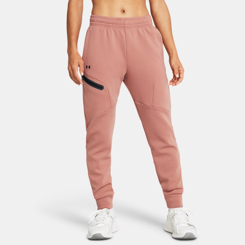 Under Armour Unstoppable Fleece Joggers Canyon Pink Black