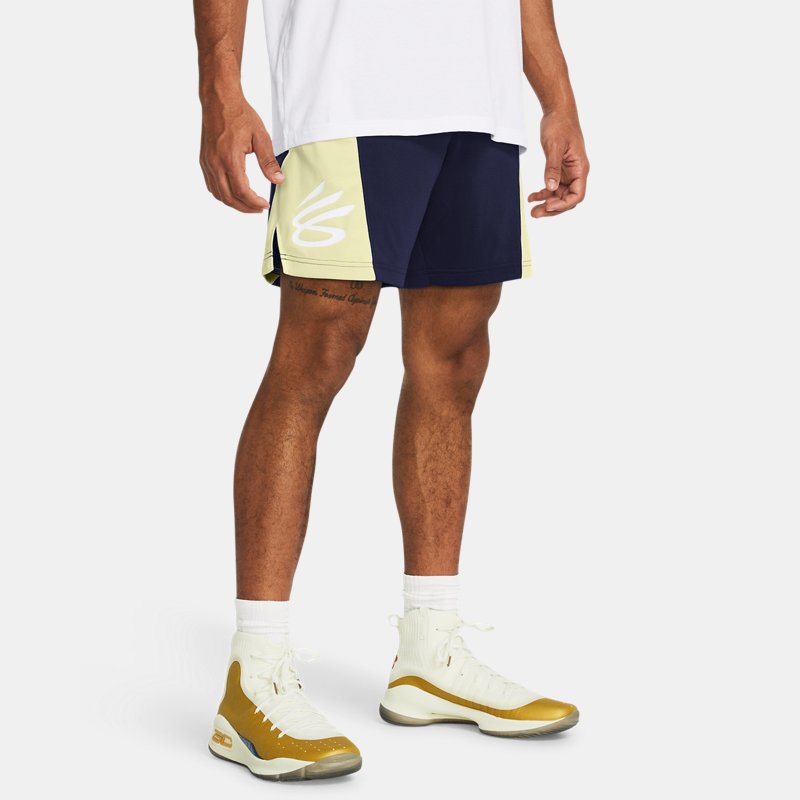 Curry Splash Shorts Midnight Navy Lemon Ice White