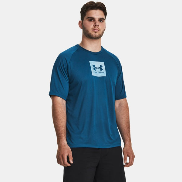 Under Armour Tech™ Print Fill Short Sleeve Varsity Blue White