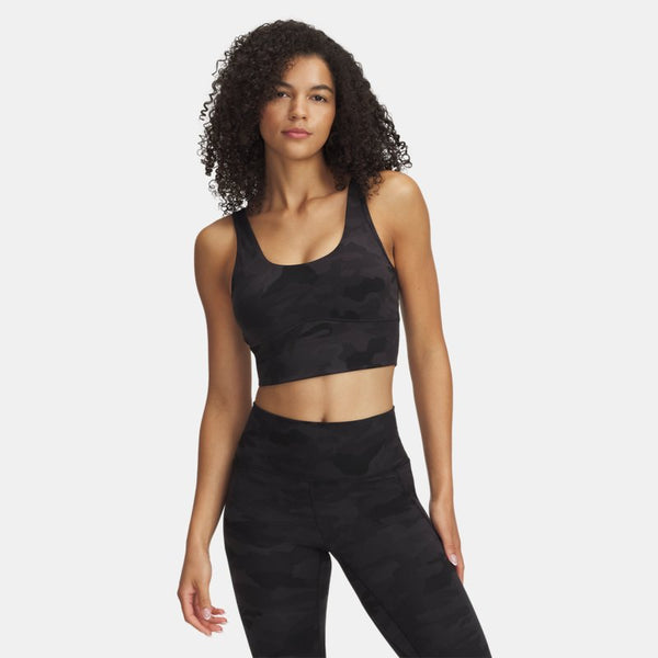 Under Armour Meridian Fitted Printed Crop Tank Black Black