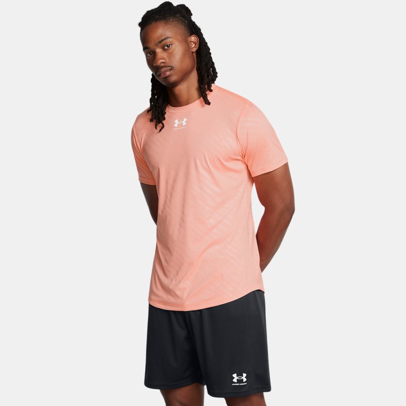 Under Armour Challenger Pro Training Printed Short Sleeve Flare Orange White