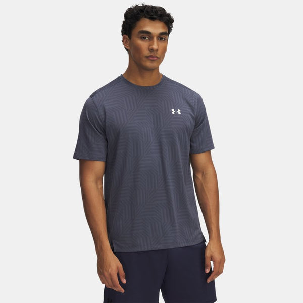 Under Armour Tech™ Vent Geotessa Short Sleeve Downpour Gray Midnight Navy White