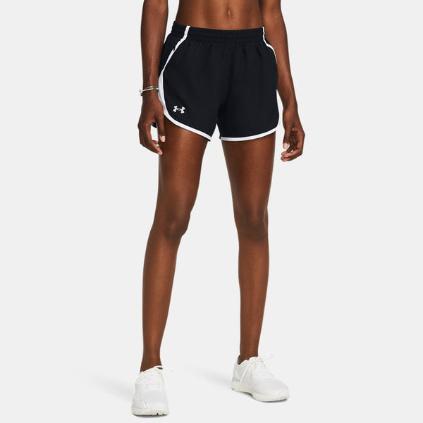 Under Armour Fly-By 3" Shorts Black White Reflective