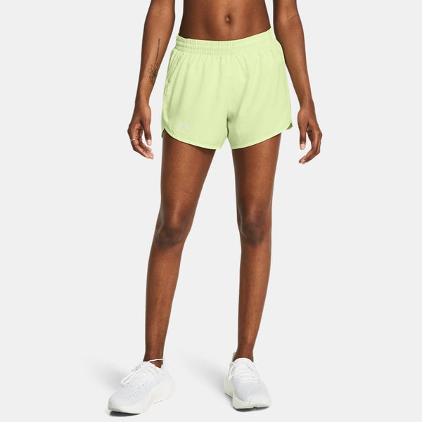 Under Armour Fly-By 3" Shorts Retro Green Reflective