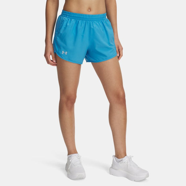 Under Armour Fly-By 3" Shorts Ether Blue Reflective