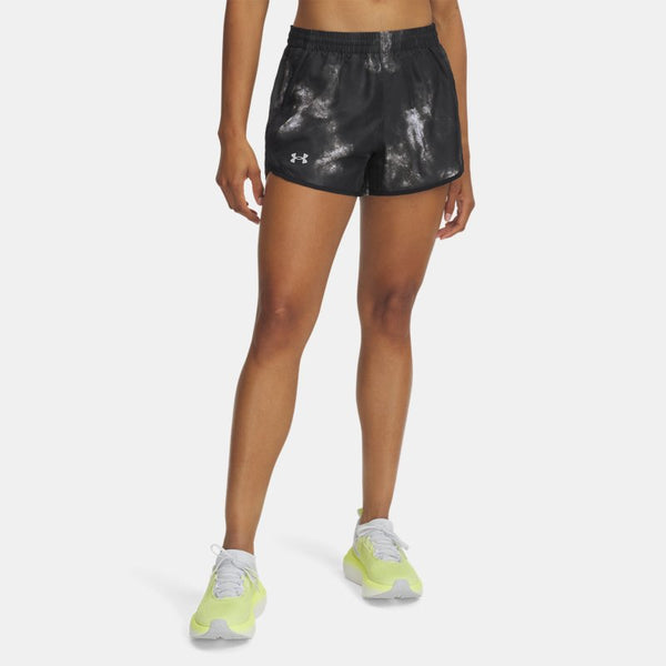 Under Armour Fly-By Printed 3" Shorts Black Reflective