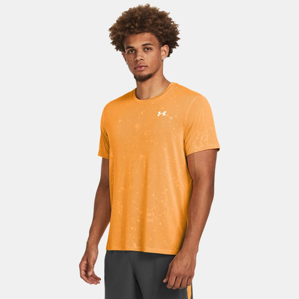 Under Armour Launch Splatter Short Sleeve Nova Orange Atomic Reflective