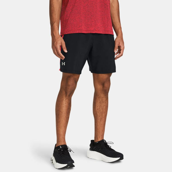 Under Armour Launch " Shorts Black Red Solstice Reflective