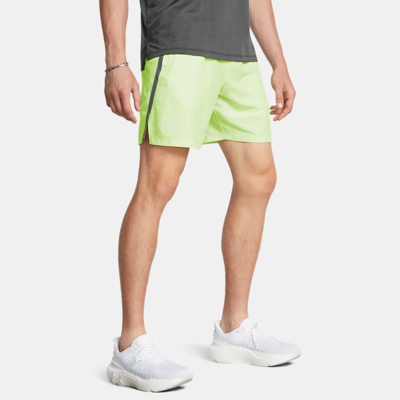 Under Armour Launch " Shorts Morph Green Castlerock Reflective