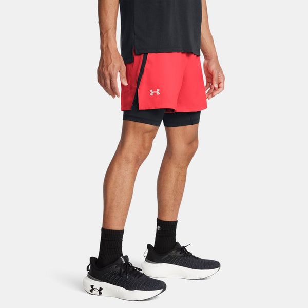 Under Armour Launch -in- " Shorts Racer Red Black Reflective