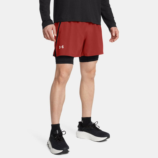 Under Armour Launch -in- " Shorts Earthen Orange Black Reflective