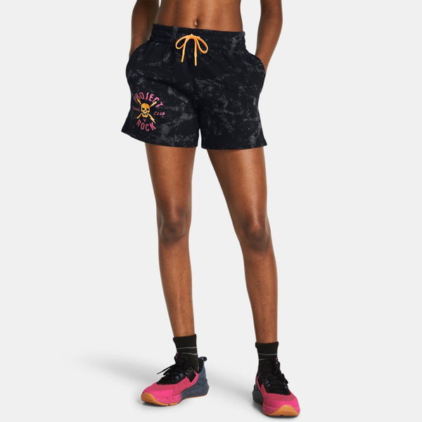 Project Rock Terry Underground Shorts Black Nova Orange Astro Pink