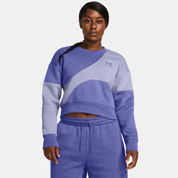 Under Armour Icon Fleece Crop Crew Starlight Celeste Starlight