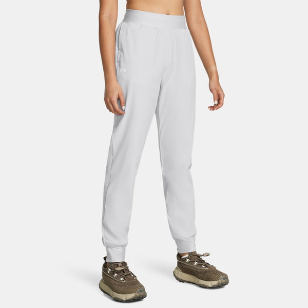 Under Armour Rival High-Rise Woven Pants Halo Gray White