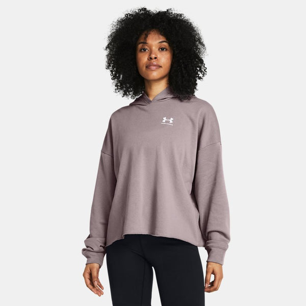 Under Armour Rival Terry Oversized Hoodie Tetra Gray White