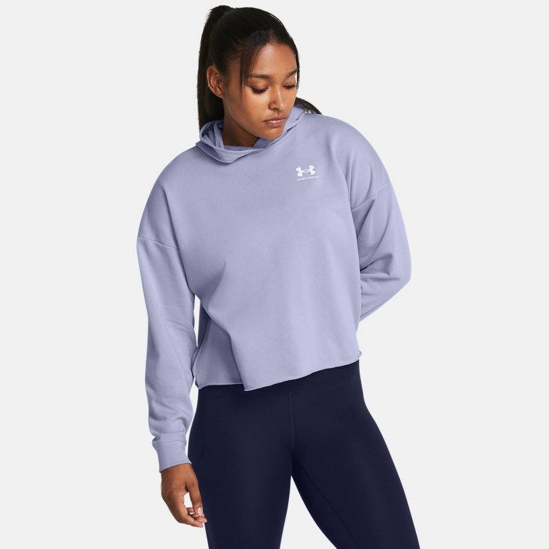 Under Armour Rival Terry Oversized Hoodie Celeste White