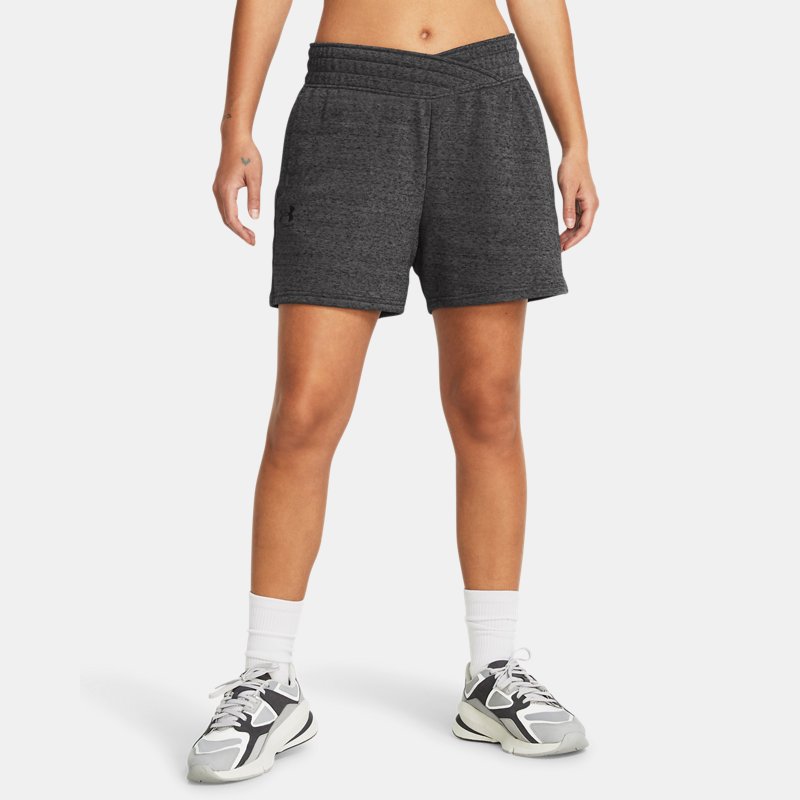 Under Armour Rival Terry Shorts Castlerock Full Heather Black