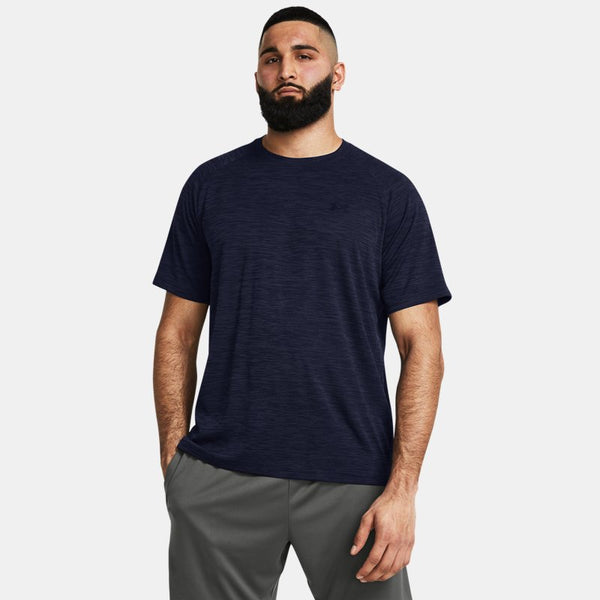 Under Armour Tech™ Textured Short Sleeve Midnight Navy Black