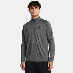 Under Armour Tech™ Textured ½ Zip Castlerock Black