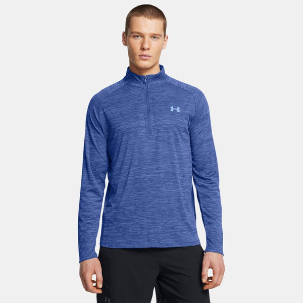 Under Armour Tech™ Textured ½ Zip Tech Blue Horizon Blue