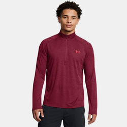 Under Armour Tech™ Textured ½ Zip Cardinal Racer Red