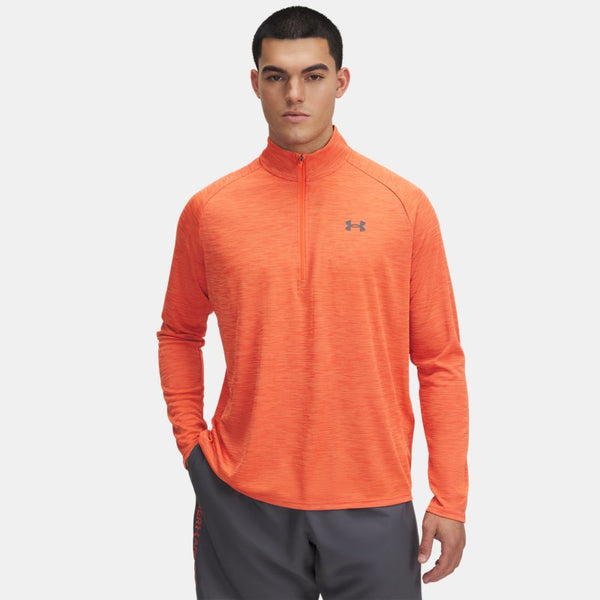 Under Armour Tech™ Textured ½ Zip Fire Ares Red Castlerock