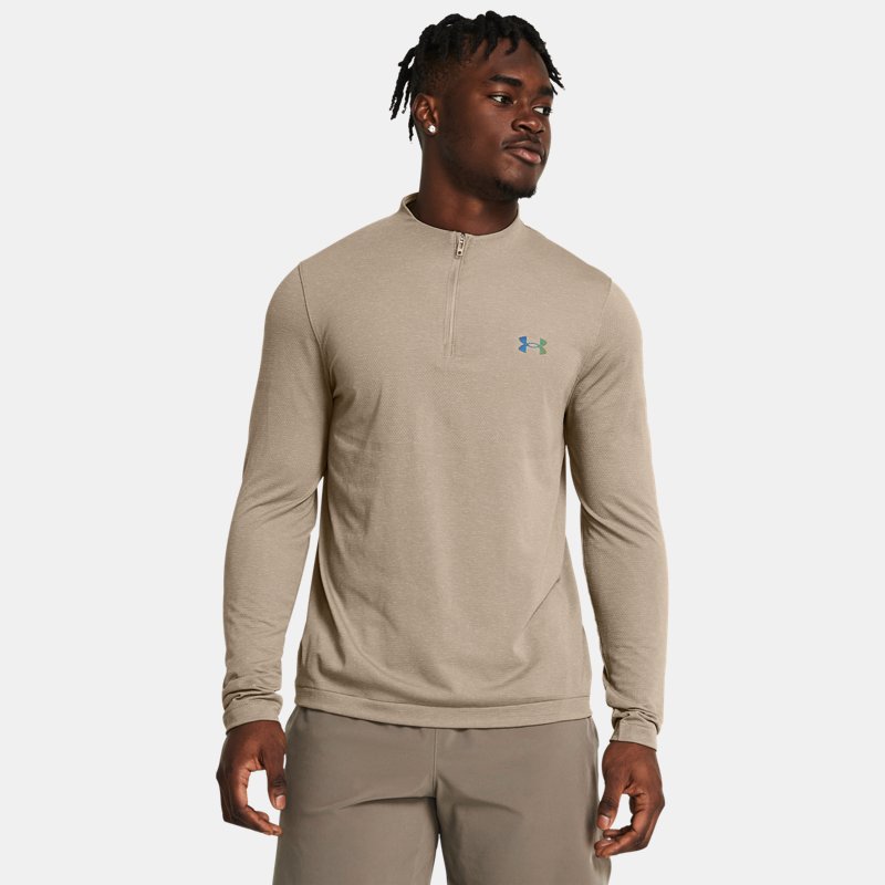 Under Armour Vanish Elite Seamless ¼ Zip Timberwolf Taupe Iridescent