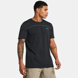 Under Armour Vanish Elite Seamless Wordmark Short Sleeve Black Mod Gray Black