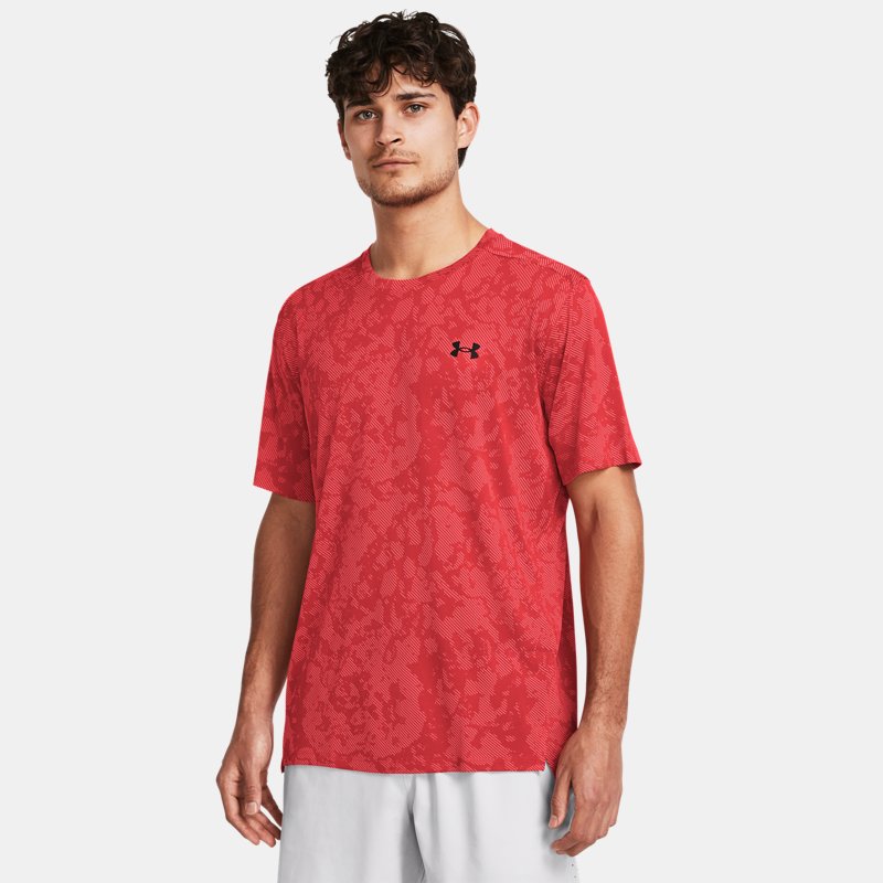 Under Armour Tech™ Vent Geode Short Sleeve Racer Red Black