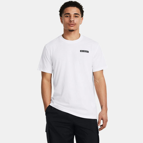 Under Armour Heavyweight Armour Label Short Sleeve White Black Black