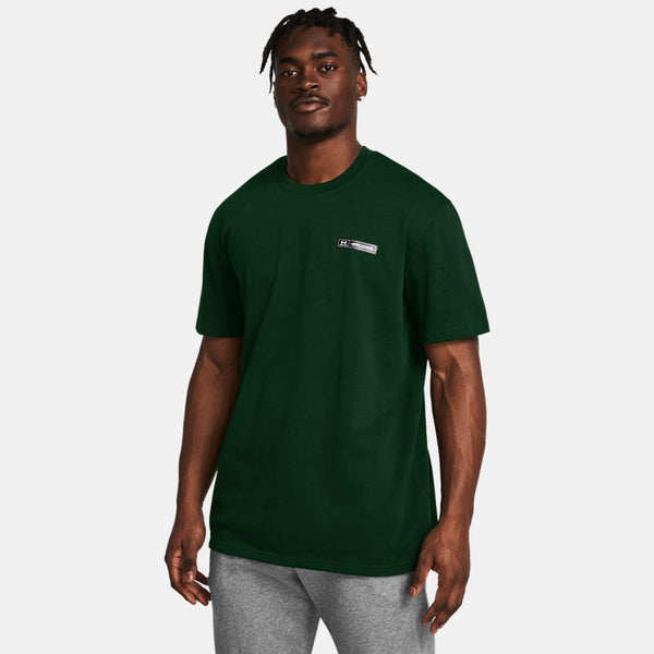 Under Armour Heavyweight Armour Label Short Sleeve Forest Green Black Black