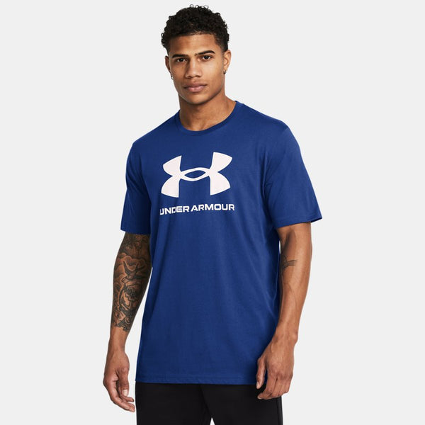 Under Armour Logo Short Sleeve Tech Blue White