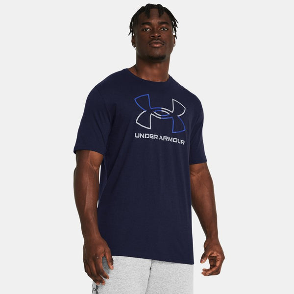 Under Armour Foundation Short Sleeve Midnight Navy Royal Mod Gray