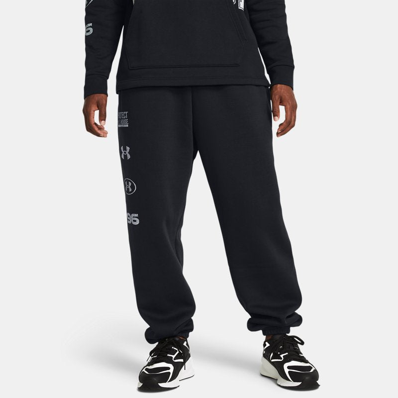 Under Armour Icon Fleece Puddle Pants Black Steel