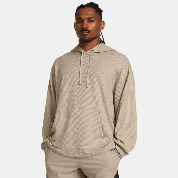 Under Armour Rival Waffle Hoodie Timberwolf Taupe White