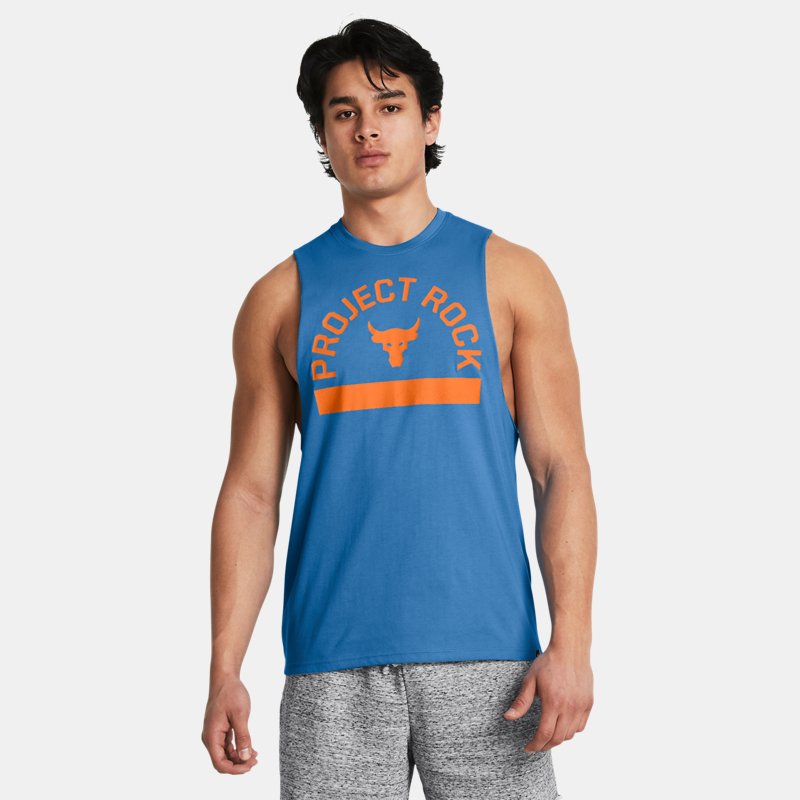 Project Rock Payoff Graphic Sleeveless Viral Blue Atomic Black